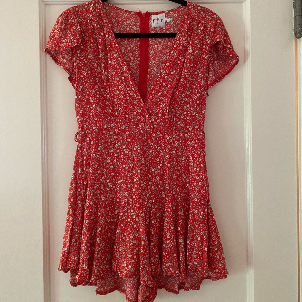 Oh Polly Red Romper
